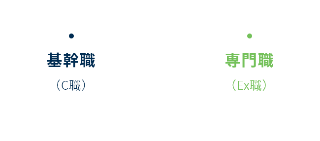 基幹職（C職）と専門職（Ex職）